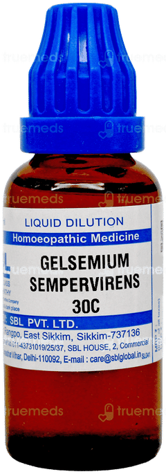 Sbl Gelsemium Sempervirens 30C Dilution 30Ml
